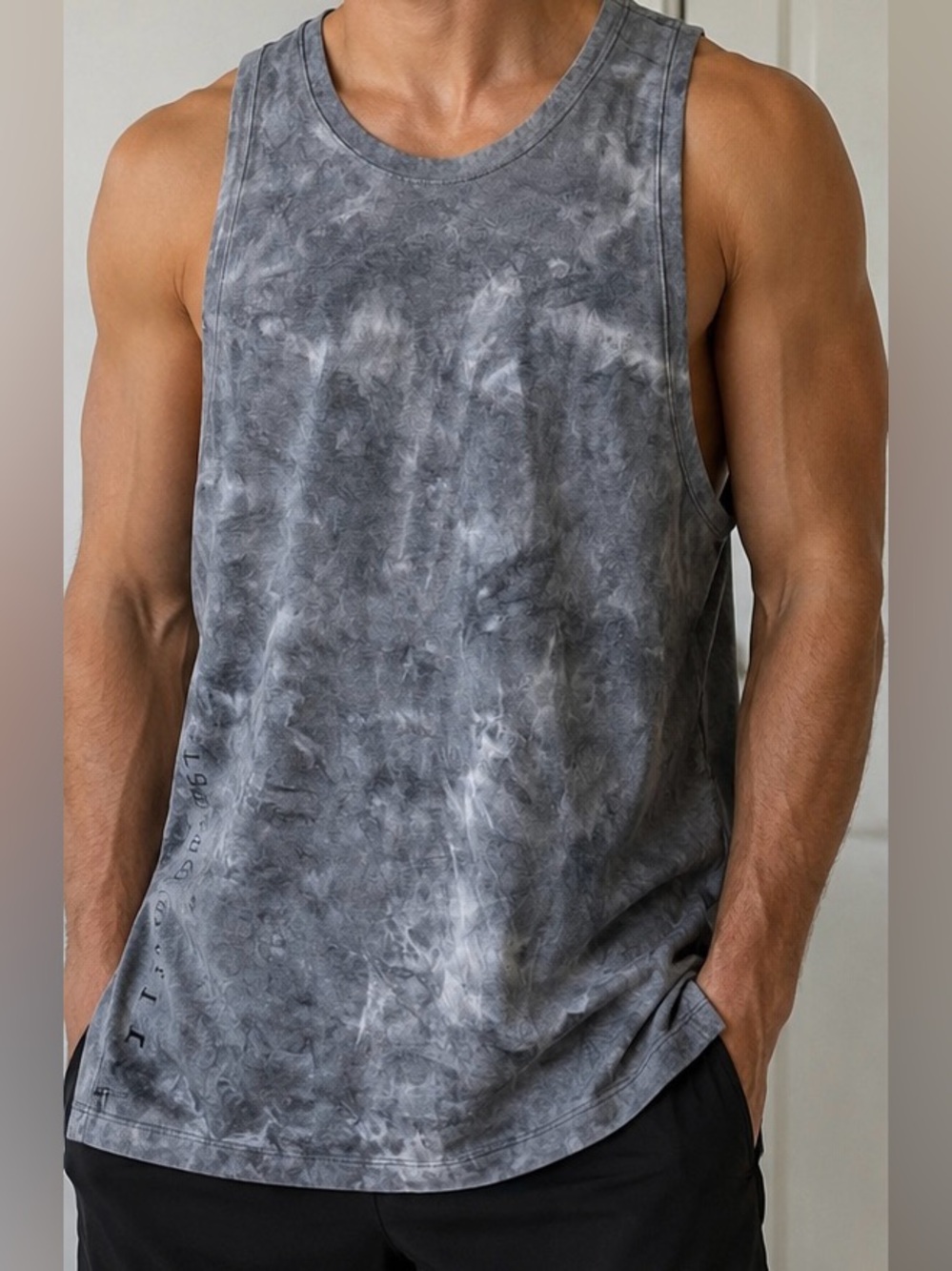lululemon athletica Men's Gray Tie-Dye Muscle Tank